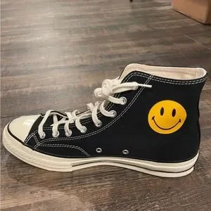Smiley Face Chinatown Market Chuck Taylors Smiley Black And Yellow